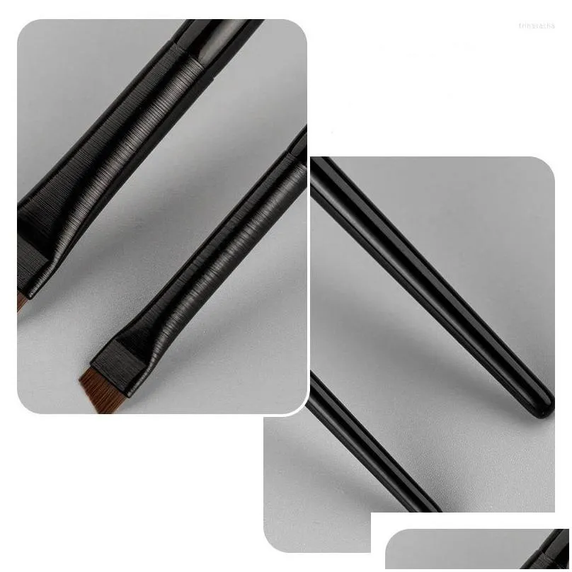 makeup brushes 1/2 pcs professional small angled eyebrow brush eyeliner brow contour fine tool