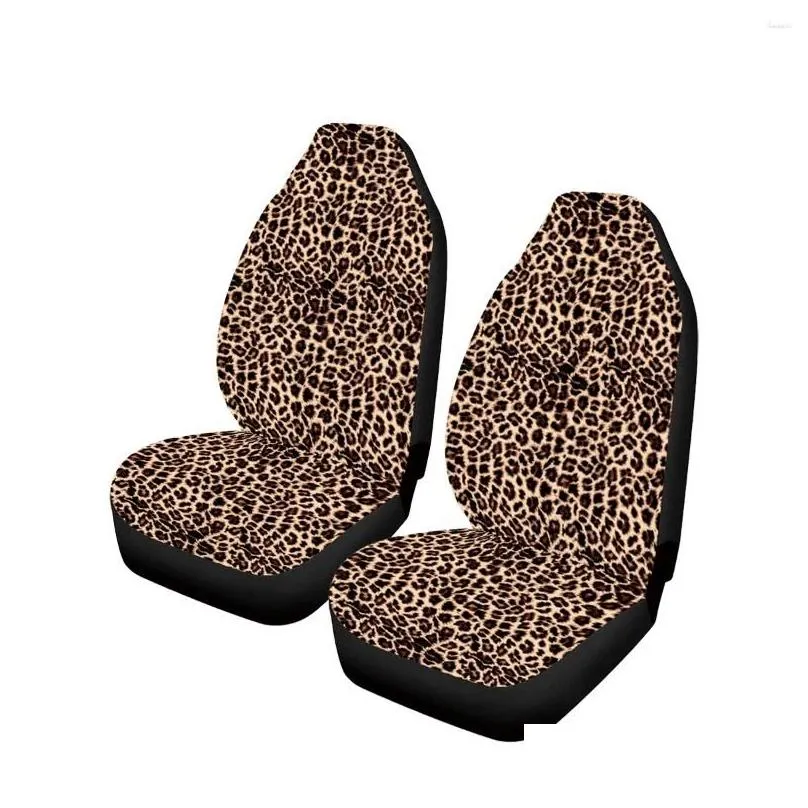 car seat covers yellow leopard pattern front cover for women and men washable soft thin driver`s protective suitab