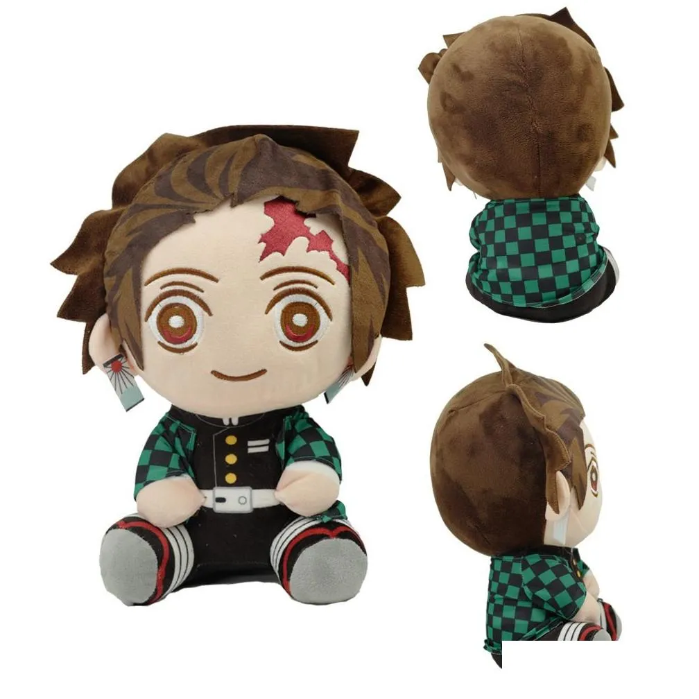 20cm cartoon anime demon slayer toys kazuma tanjiro nidouzi hand donew plush toy kids favorite gift