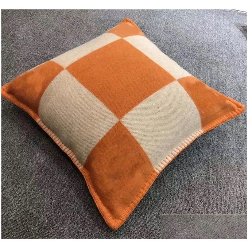 letter designer pillow bedding home room decor pillowcase couch chair sofa orange car thick cashmere cushion multisize men women