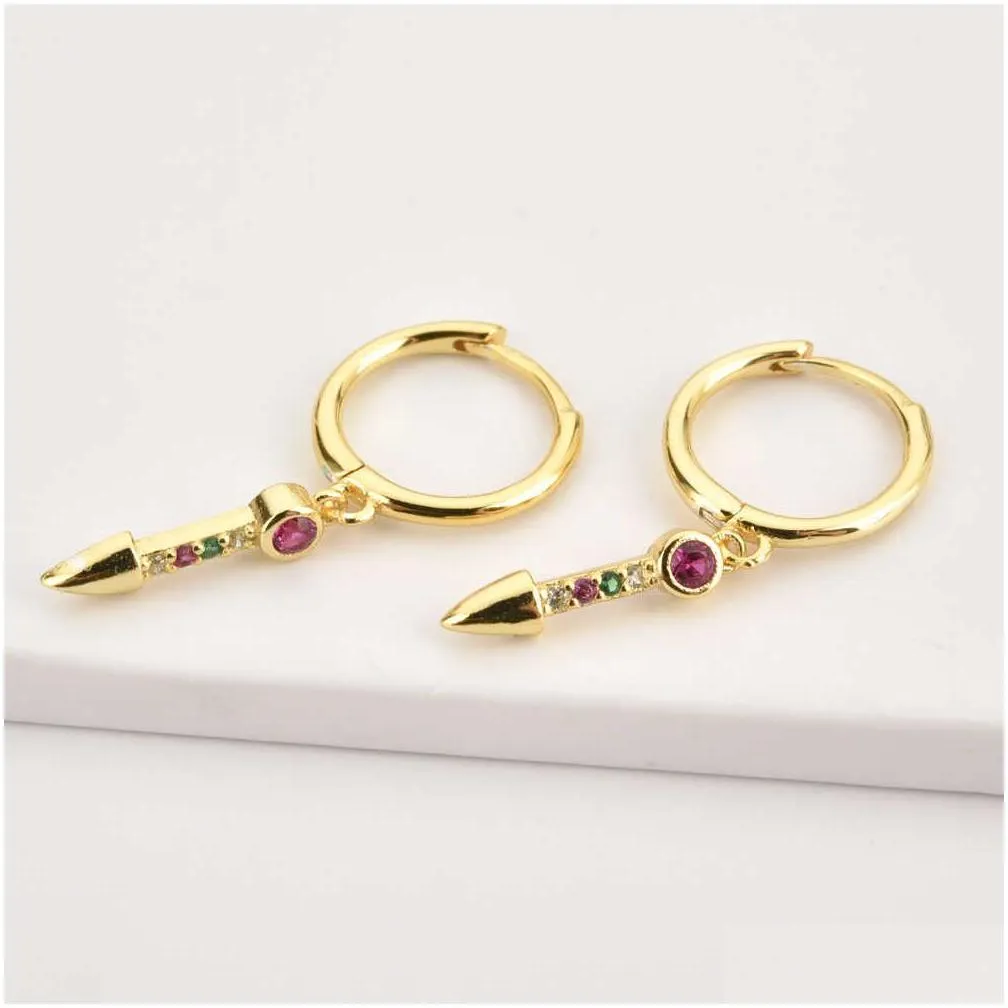 andywen 925 sterling silver gold colorful rainbow cz love drop earring women fashion luxury jewelry for european piercing 210608