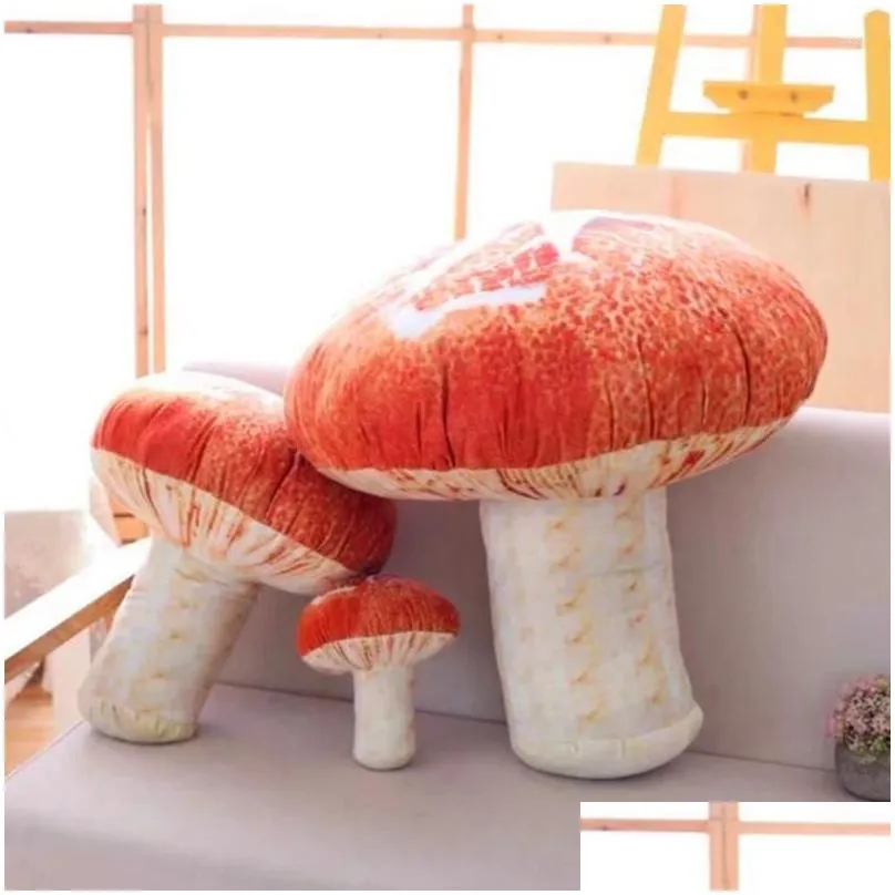 pillow 3d small food vegetable plush toys mushroom soft kawaii cute valentine home kids stuffed zipper