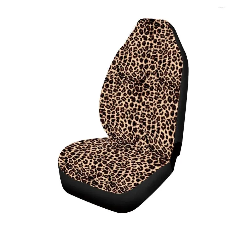 car seat covers yellow leopard pattern front cover for women and men washable soft thin driver`s protective suitab