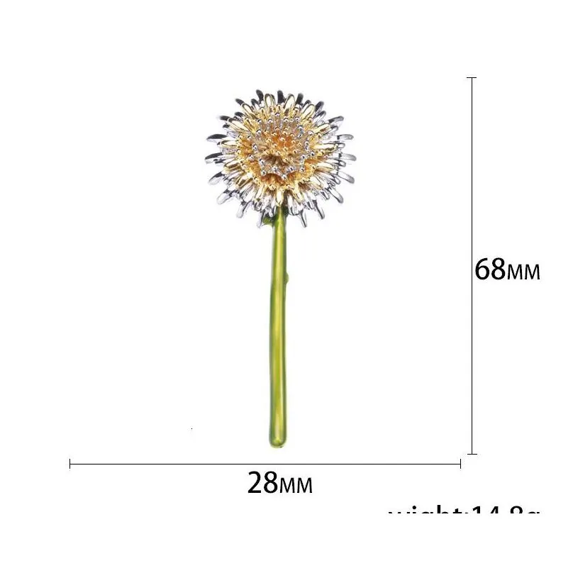 pins brooches dmari women brooch gorgeous lapel pin korean fashion style specific design dandelion flower accessories luxury jewelry