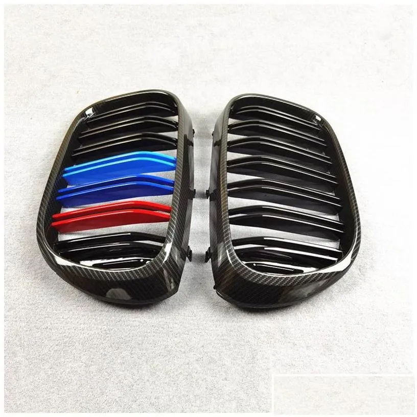 grilles pair 2 colors carbon pattern front kidney grill grille for b mw 7 series g11 g12 abs material mesh - drop delivery mobiles m