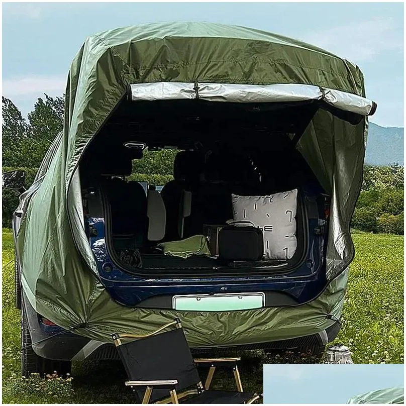 tents and shelters car camping for large capacity travel with carry bag waterproof & portable suv tailgate tent