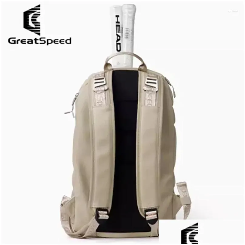 outdoor bags 2024 greatspeed tennis badminton racket bag holds 2 rackets for adult double-shoulder hard-shell skateboard camera