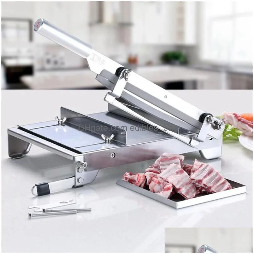 403 stainless steel manual meat cutter hydraulic ribs bone cutter multi-function small commercial pork hoof/chicken/duck processing