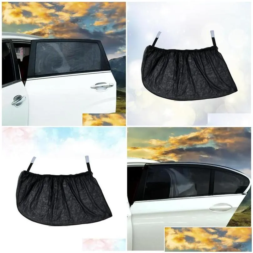 car sunshade 1 pairs 90x40cm window shade uv protection sn mesh ventilating curtain rear side drop delivery automobiles motorcycles in