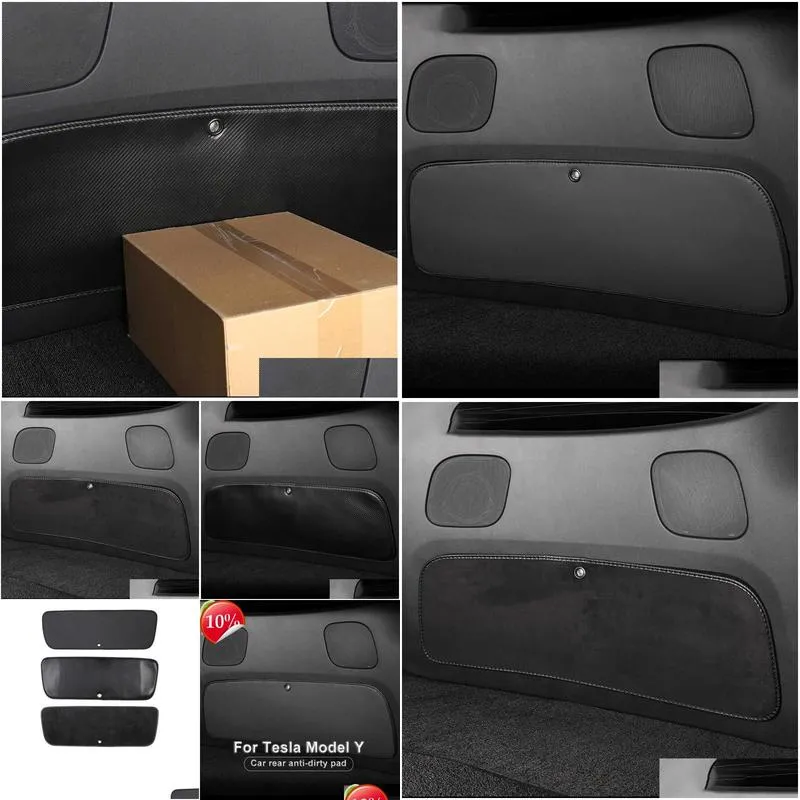 new for tesla model y rear seat anti-kick anti-dirty pad rear trunk protection pad cover car styling modification accessories