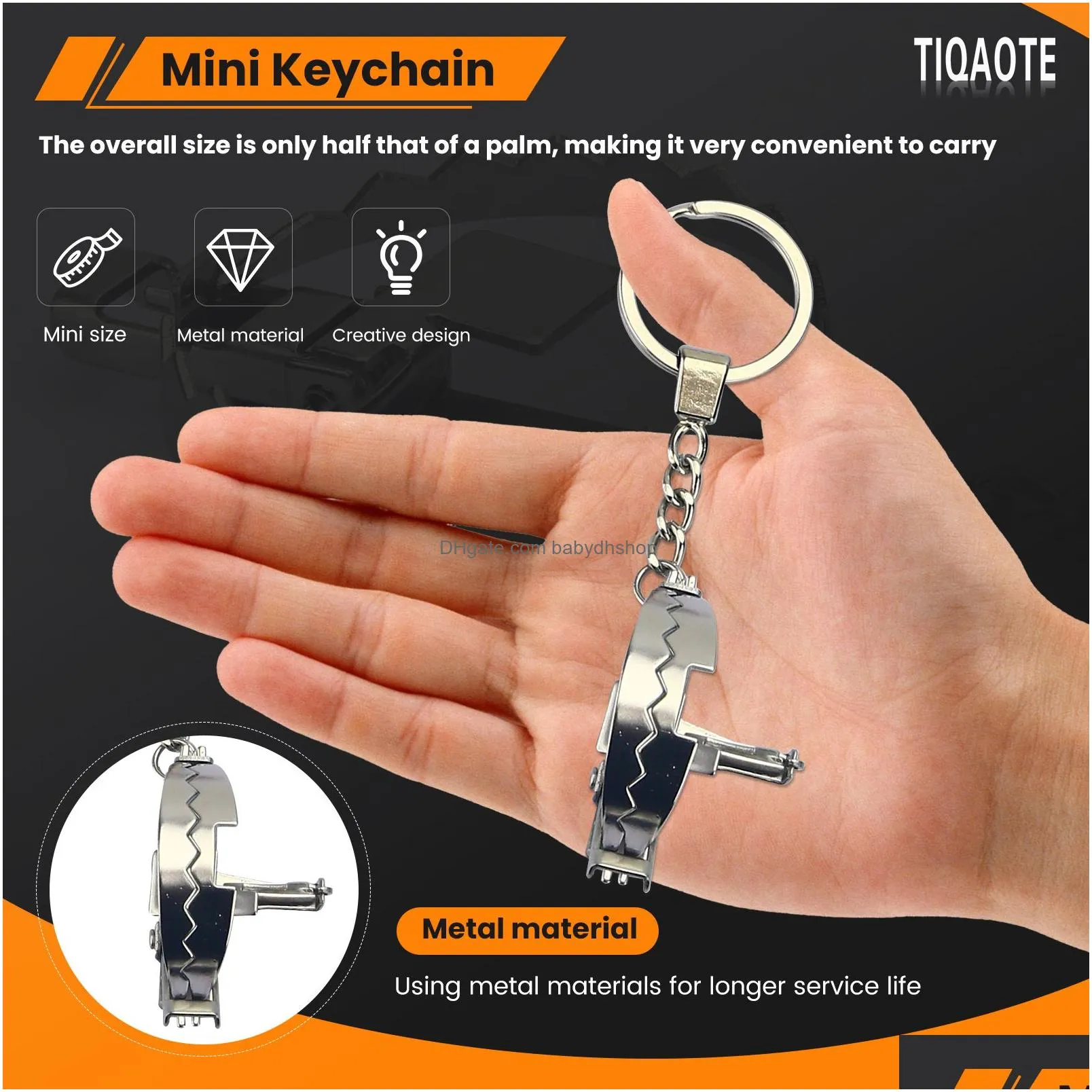 mini bear trap keychain that works fun keychain unzip keychain birthday gift trick keychain trick keychain mouse trap 2 piece