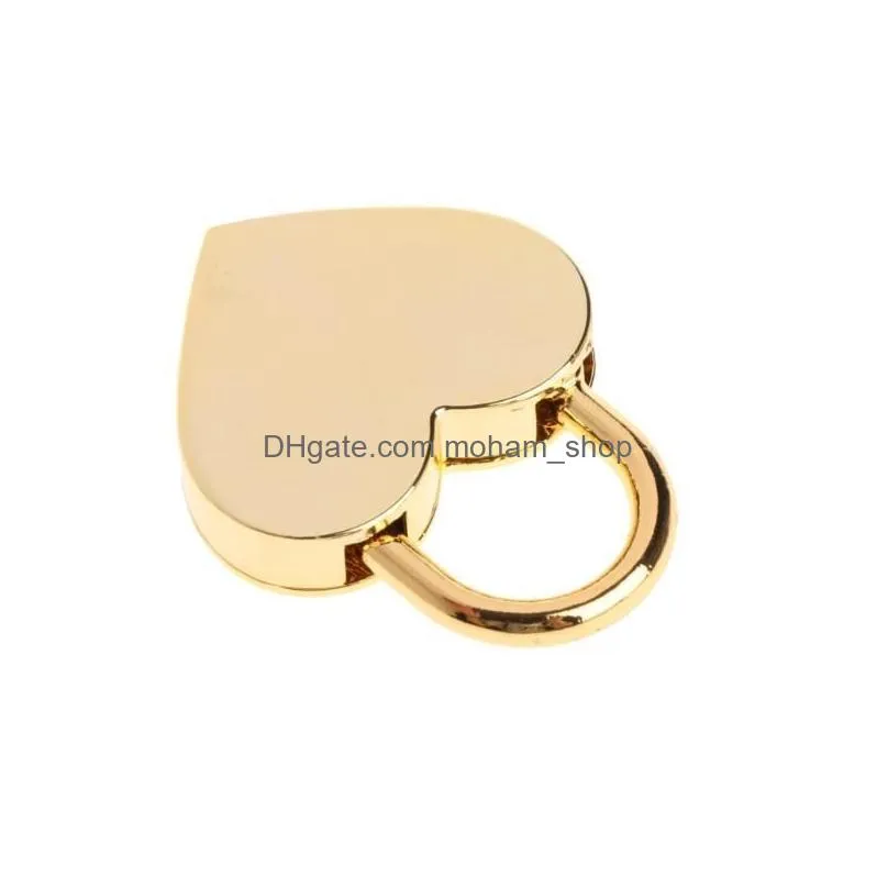 heart shape vintage metal mini padlock small bag suitcase luggage box diary book key lock with key fy5463 tt0218