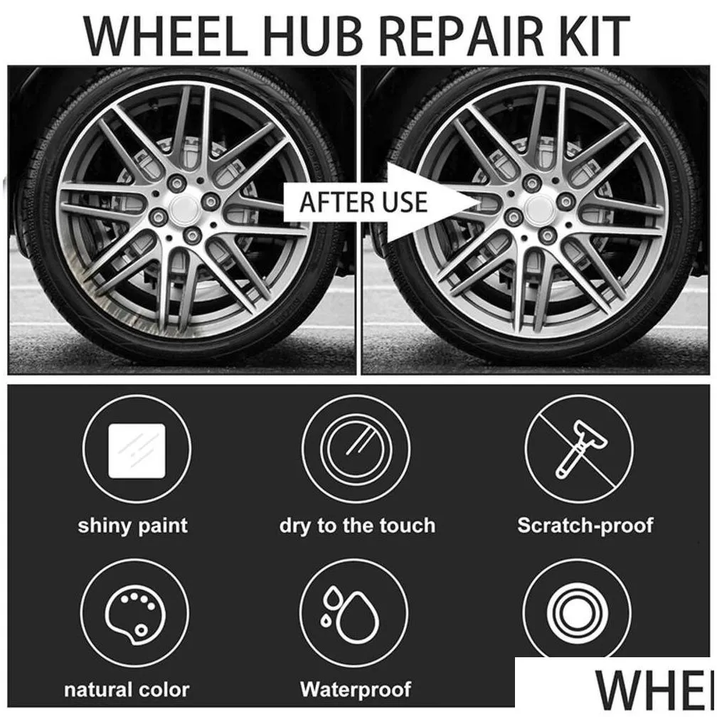 new car diy alloy wheel repair kits adhesive general silver auto rim care dent scratch surface damages wheel hub repair set