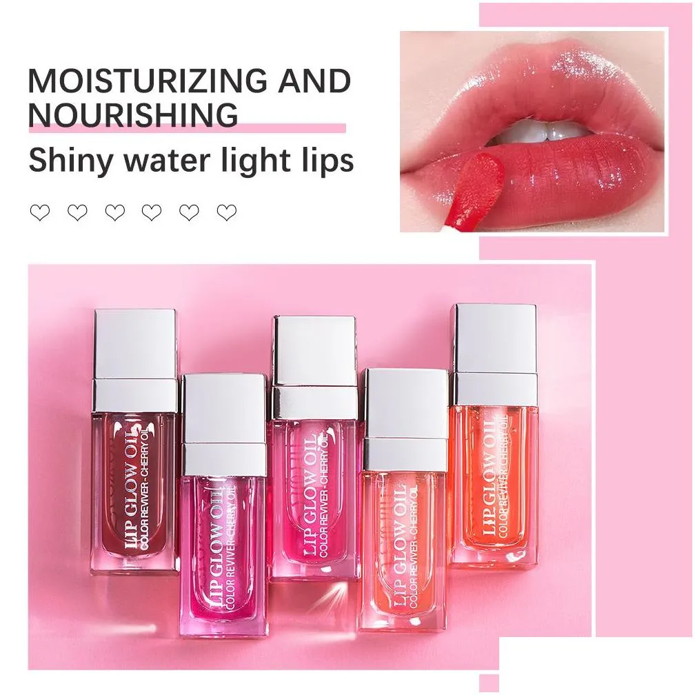 lip oil glow crystal jelly gloss moisturizing plumping lipgloss tint long lasting nourishing makeup sexy plump tinted make up