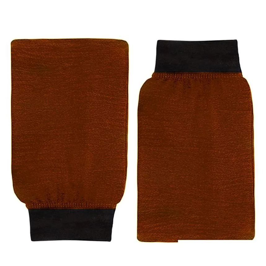 300pcs/lot free dhl shipping scrub mitt exfoliator mitt tan removal mitt in black and brown color