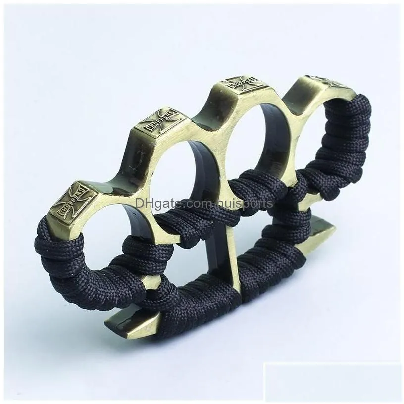 brass knuckles thickened metal knuckle duster finger tools outdoor cam self-defense mini pocket portable edc tool drop delivery spor