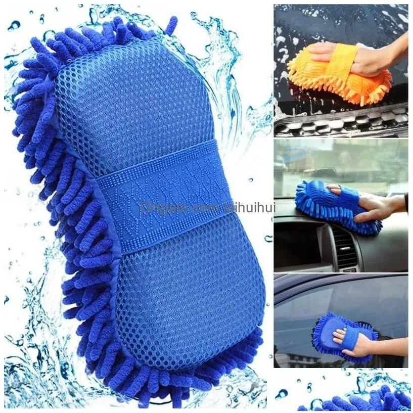 car sponge care microfiber chenille wash mitt cleaning washing glove microfibre cloth washer drop delivery mobiles motorcycles dhyxj