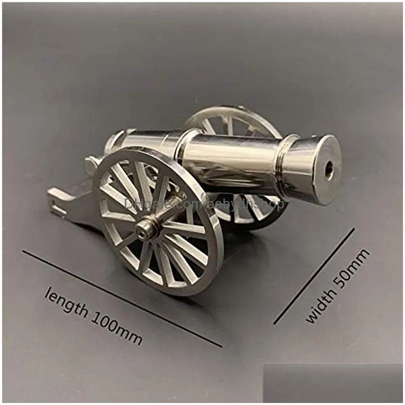napoleon stainless steel mini cannon military model collection ornaments with metal particles