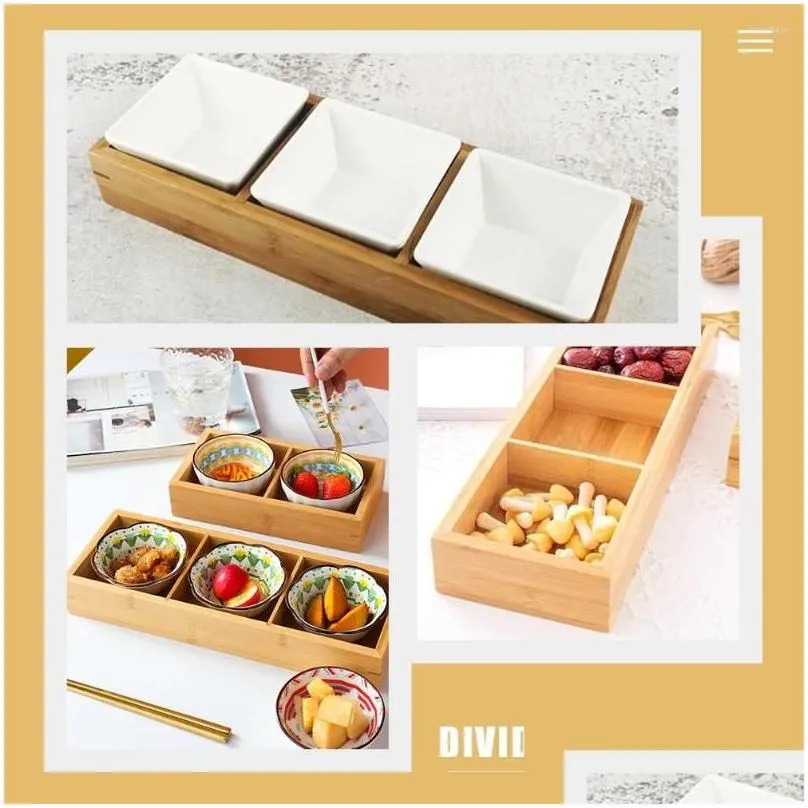 plates snack tray 3 wooden pallets compartment plate dried fruit dish divided dinnerware candy pot trays to serve