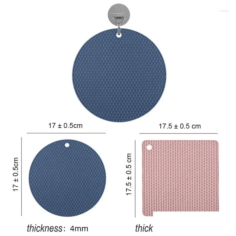 table mats kitchen silicone pot mat heat-resistant placemat non-slip honeycomb pad leakproof tableware drying