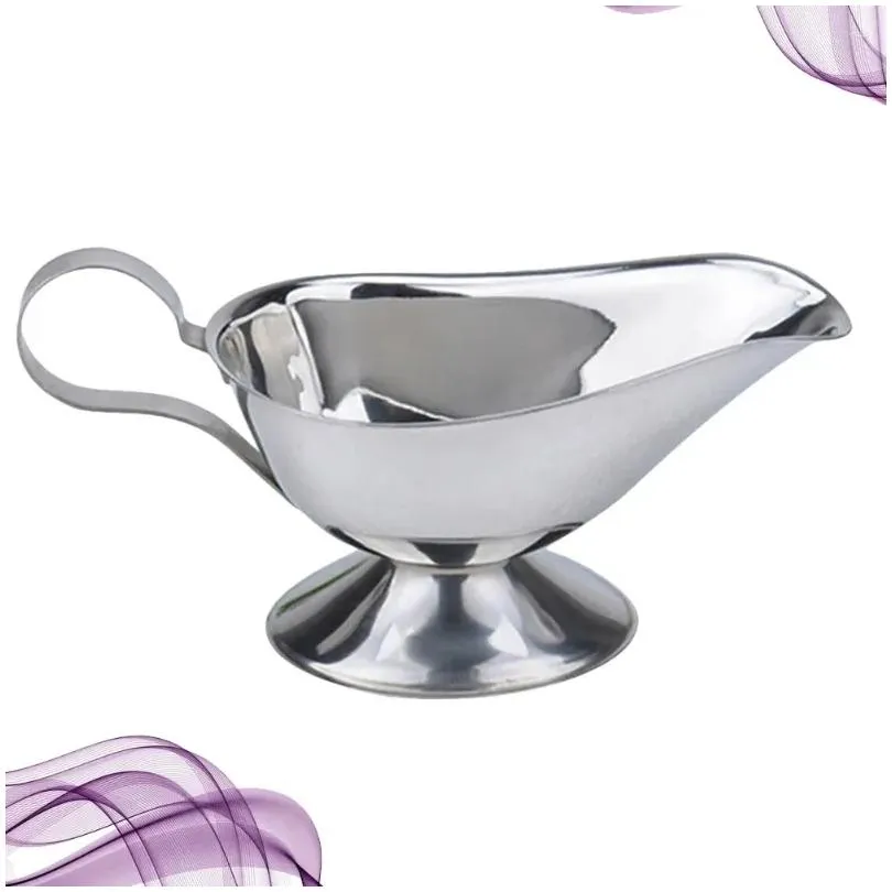 baking tools stainless steel gravy boat sauce pot dipping bowl condiment container restaurant cup