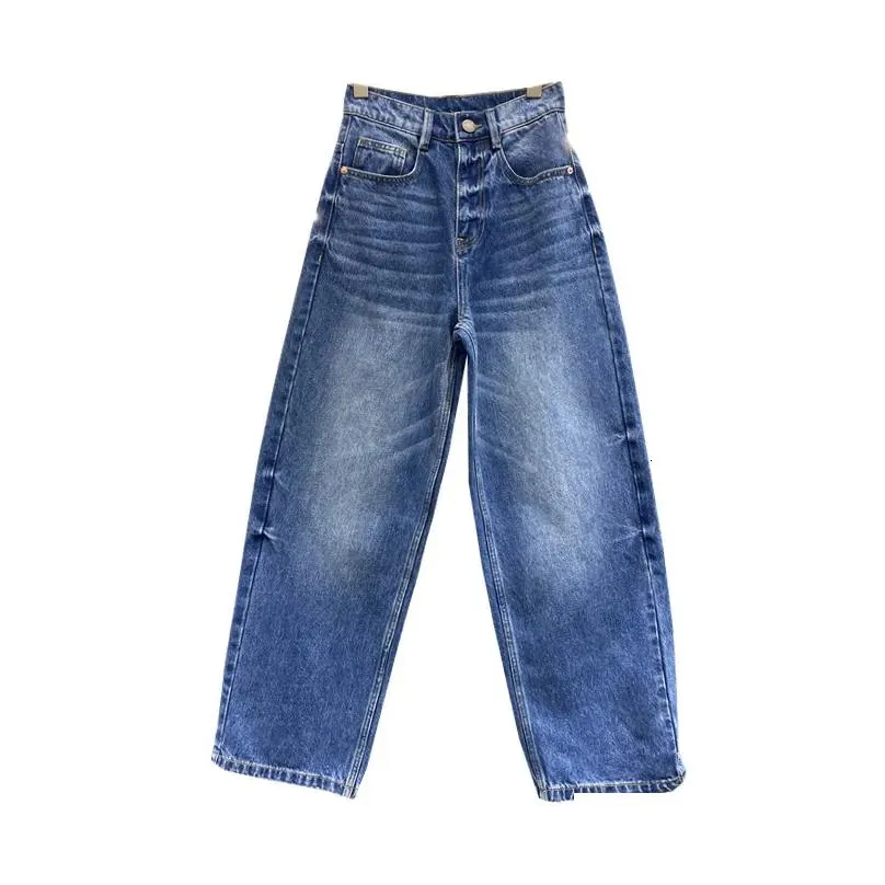 women`s jeans look thinner big long legs retro high waist wide leg pants 230824