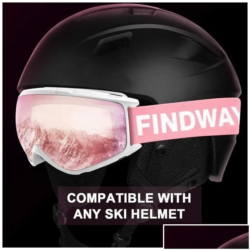 ski goggles findway aldt anti fog uv protection snow otg design over helmet compatible ing snowboarding for youth 220905 drop deliver