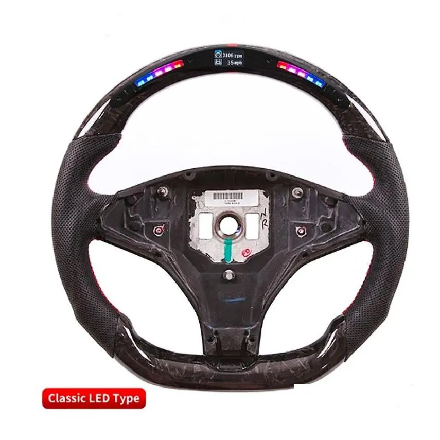 4 styles steering wheels for tesla model s carbon fiber led customized racing steering wheel