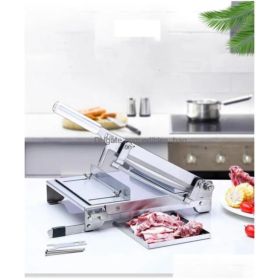 403 stainless steel manual meat cutter hydraulic ribs bone cutter multi-function small commercial pork hoof/chicken/duck processing