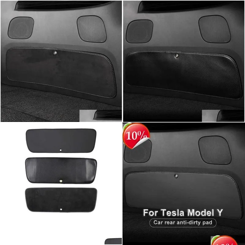 new for tesla model y rear seat anti-kick anti-dirty pad rear trunk protection pad cover car styling modification accessories