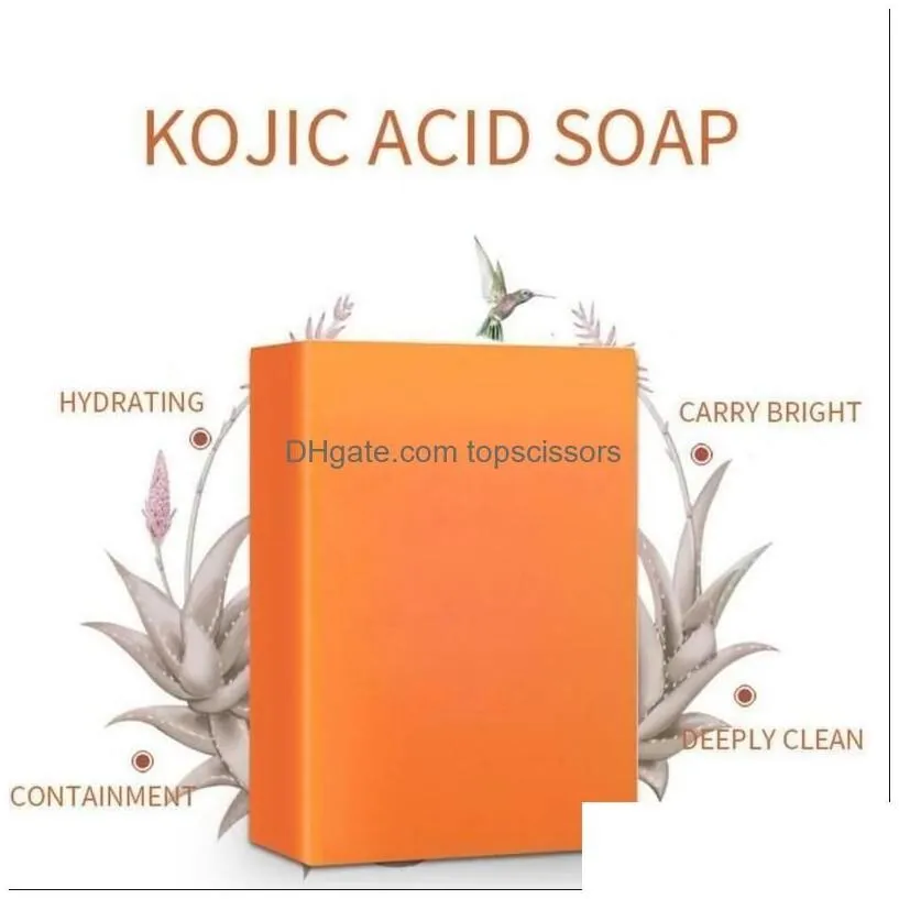 handmade soap 140g kojic acid soap dark black skin face lightening hand made glutathione soaps bleaching brighten drop delivery health