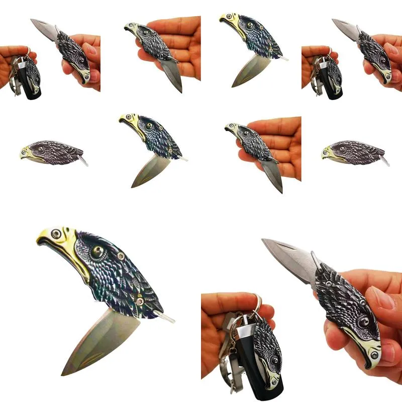 miniature keychain knife  head shaped pocket knife