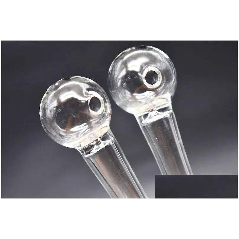 newest high quality pyrex glass oil burner pipe clear tube oil pipe thick glass smoking hand tobacco dry herb cigarette pipe