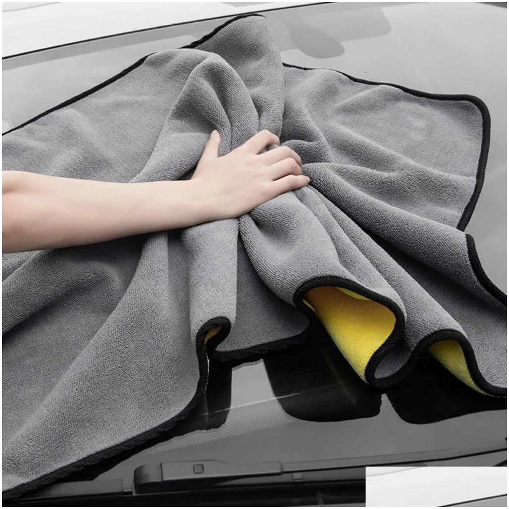 new 160x60cm thick plush microfiber towel car wash accessories super absorbent car cleaning detailing cloth auto care drying towels