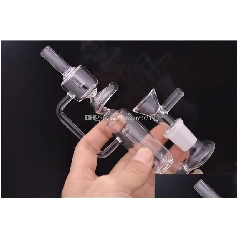 with handle mini 14mm female joint bongs recycler percolator hookahs glass dab oil rig water pipe with glass oil burner pipes