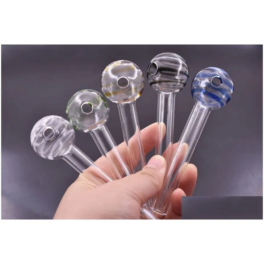 newest design 103mm mini cheap colorful glass oil burner pipe 12mm thick heady straight glass oil tube nail smoking pipe