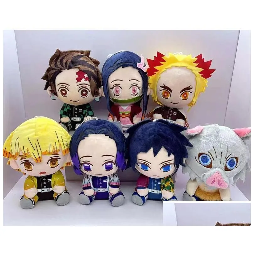 20cm cartoon anime demon slayer toys kazuma tanjiro nidouzi hand donew plush toy kids favorite gift