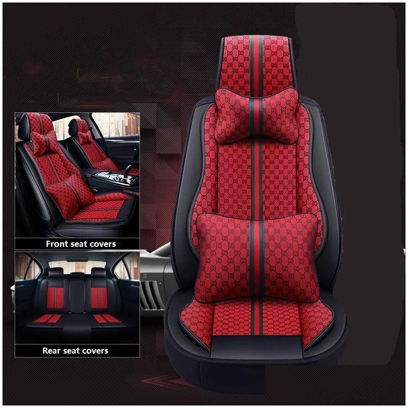 car seat covers autocovers for sedan suv durable leather universal set five seaters cushion mat front and back multi design