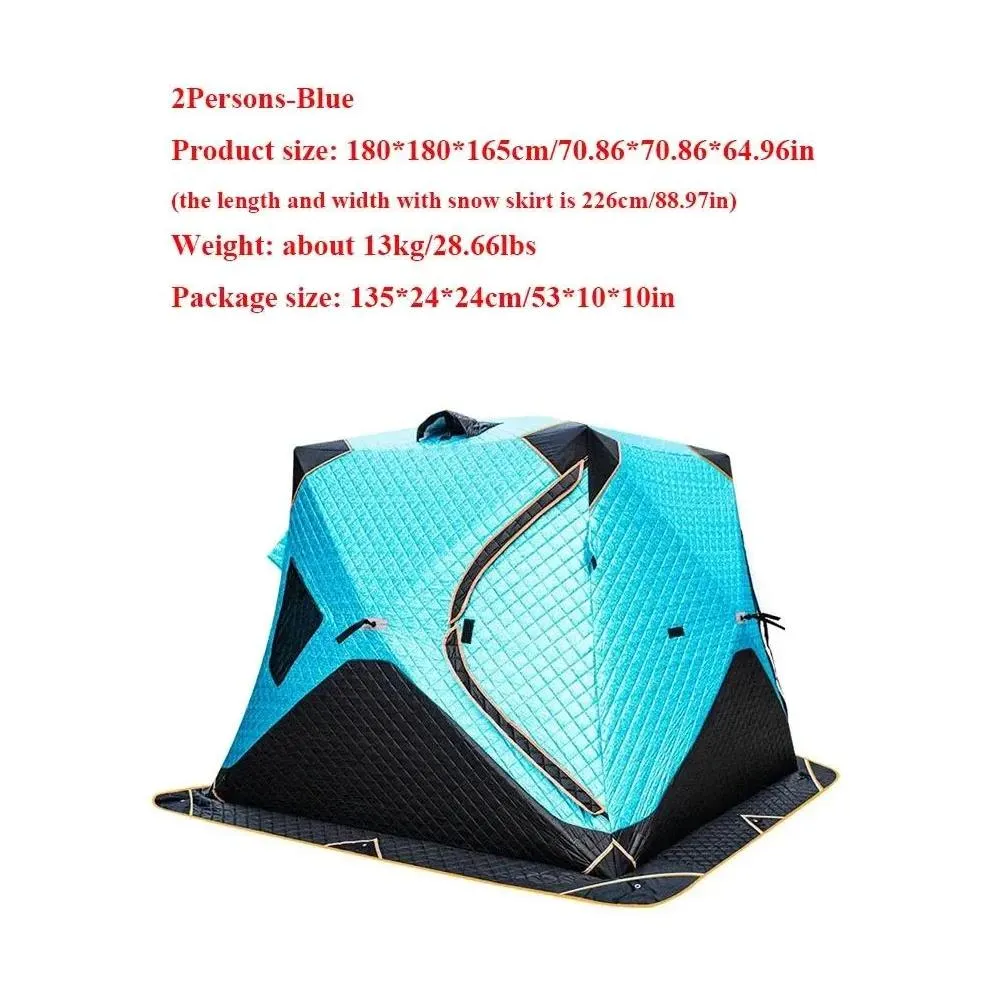 tents and shelters 2people 180cm thickened 4-storey ice fishing tent 200g cotton cold proof warm outdoor camping equipment snow house