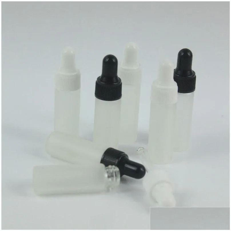 wholesale 50pcs/lot 1ml 2ml 3ml 5ml clear glass dropper bottle mini frosted glass essential oil bottle with hose vials