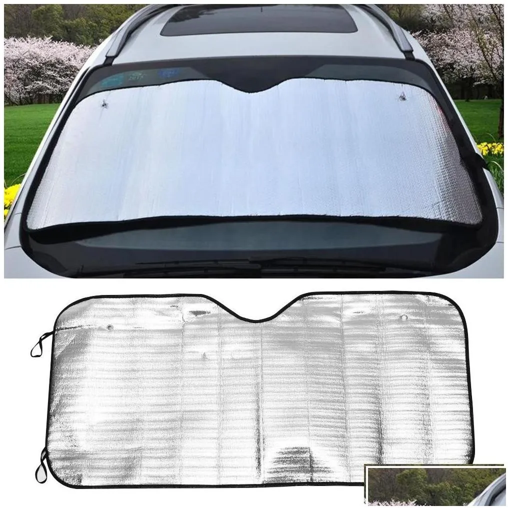 car sunshade applied foldable windshield visor er block front rear window protect film sunsn drop delivery automobiles motorcycles int