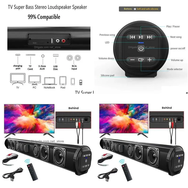 wireless bluetooth tv projector sound bar speaker system er power wired wireless surround stereo home theater cyt0117390686