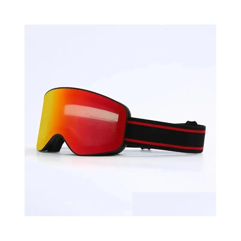 ski goggles snowboard women men skiing eyewear mask uv 400 snow protection over glasses adult double anti-fog cylindrical 231113 8xs9