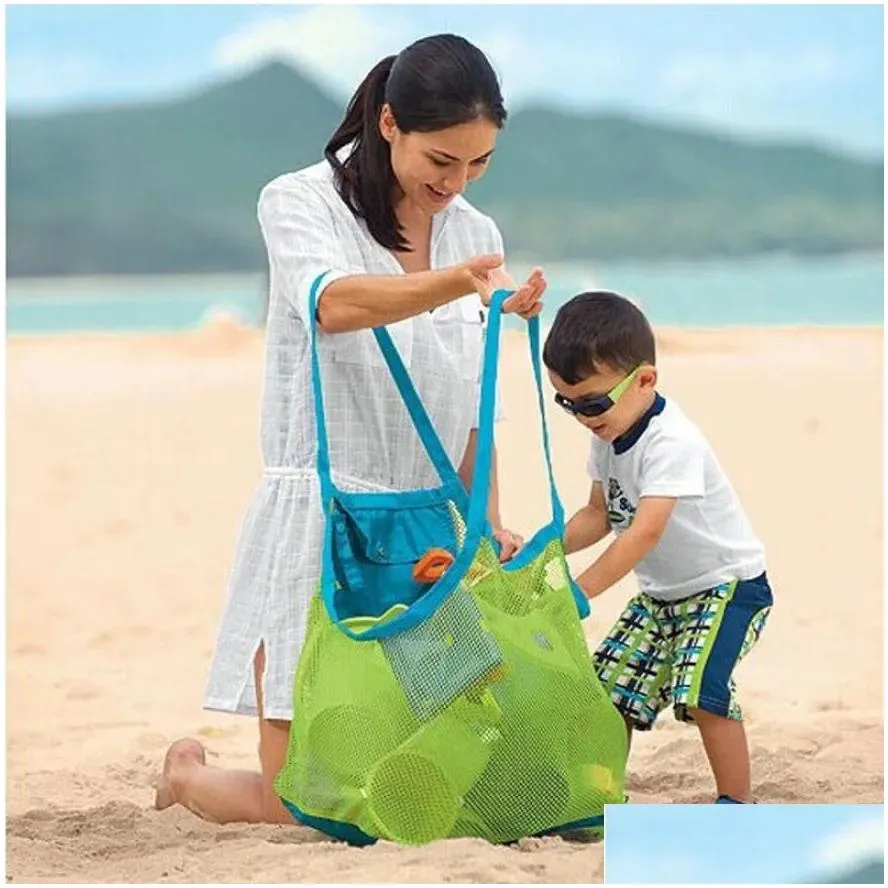 wholesale- qualified sand away mesh beach bag box portable carrying toys beach ball large size box levert dropship dig637
