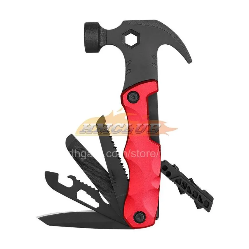 hand tools multi outdoor camping tools adjustable wrench/car multi-function lifesaving hammer mini pockets multifunctional tool