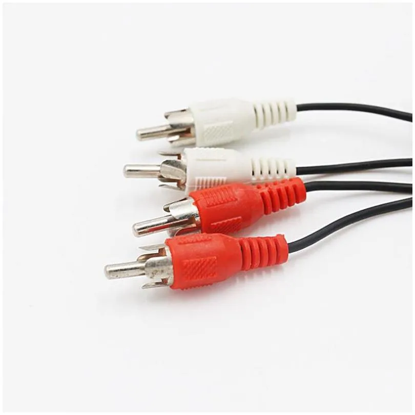 audio cables 2rca male to 2rca aux video av cable cord for dvd player recorder hifi vcr tv stereo 1m