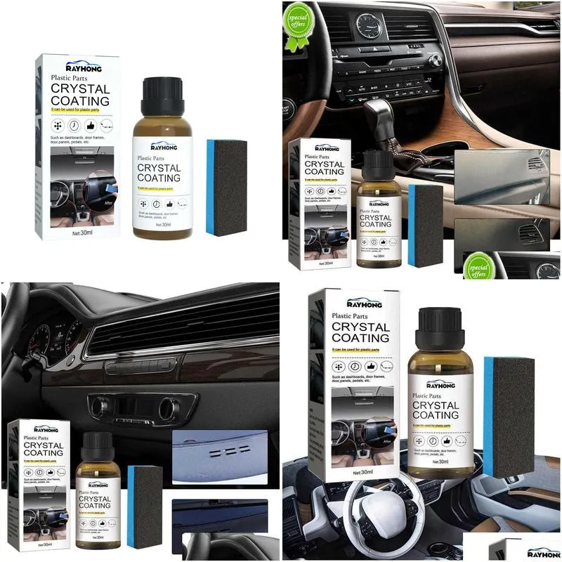 30ml plastic refurbished plating crystal coating agent wax panel auto interior car plastic renovated coating retreading agent