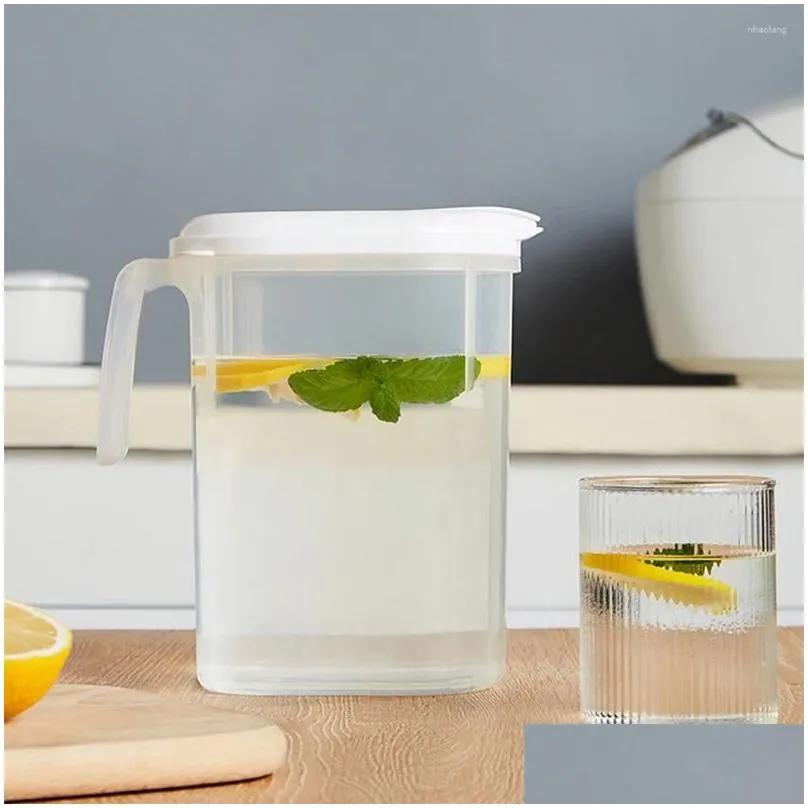 hip flasks 1800ml water pitcher fridge door heat resistant practical beverage home kitchen party summer ice tea cold kettle with lid
