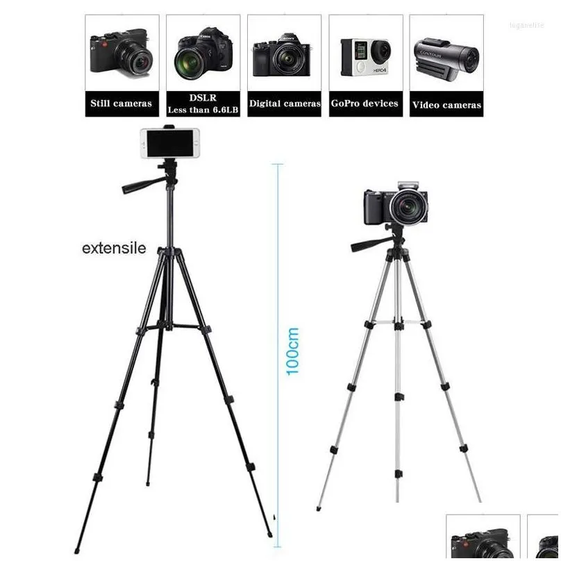 tripods fishing projector camera live landing 1.1m convenient pography 3110 aluminum alloy tripod bracket