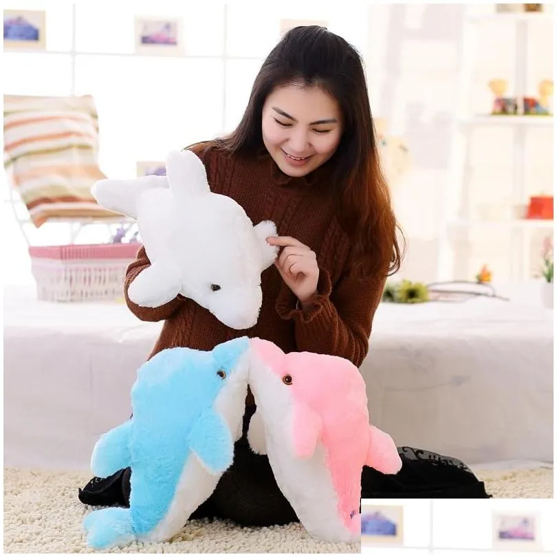 wholesale- 45cm luminous flashing colorful  pillow with led light soft toy cushion plush stuffed doll for party birthday gift